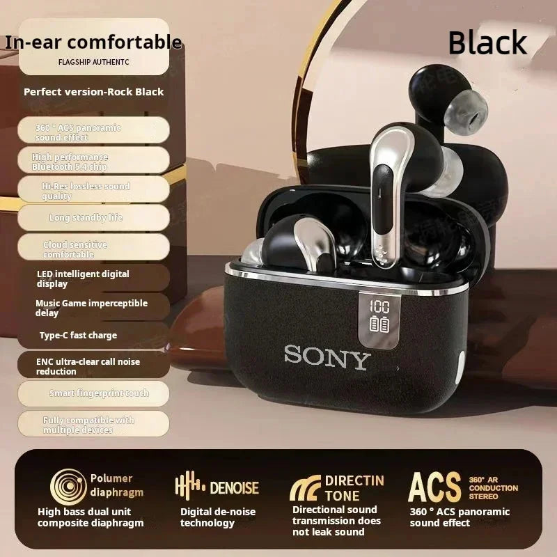 Sony Original TWS Bluetooth Earphones HIFI Mic Wireless Earbuds Sports Headphones with LED Display for Gaming
