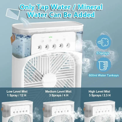 3 In 1 Portable Humidifier Fan Mini Air Conditioner