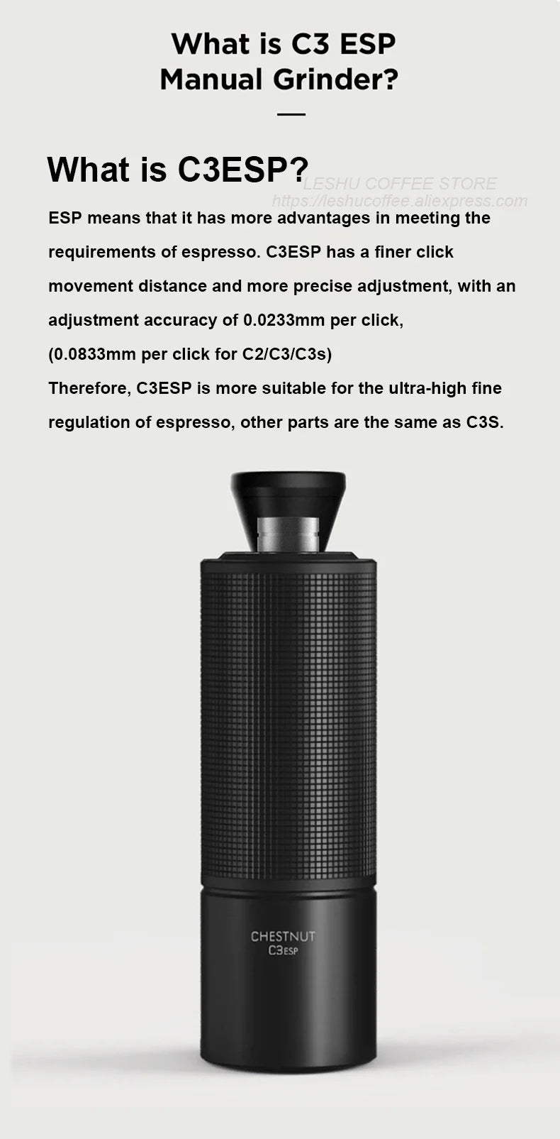 TIMEMORE Chestnut C3S / C3ESP Manual Coffee Grinder
