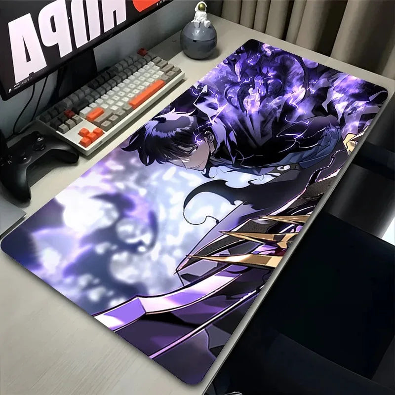Purple Clouds Mouse Pad XXL PC Cool Anime S-solo L-leveling Desk Mat Large Gamer Cabinet Mousepad Laptop Keyboard Rug Best Gift
