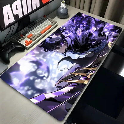 Purple Clouds Mouse Pad XXL PC Cool Anime S-solo L-leveling Desk Mat Large Gamer Cabinet Mousepad Laptop Keyboard Rug Best Gift