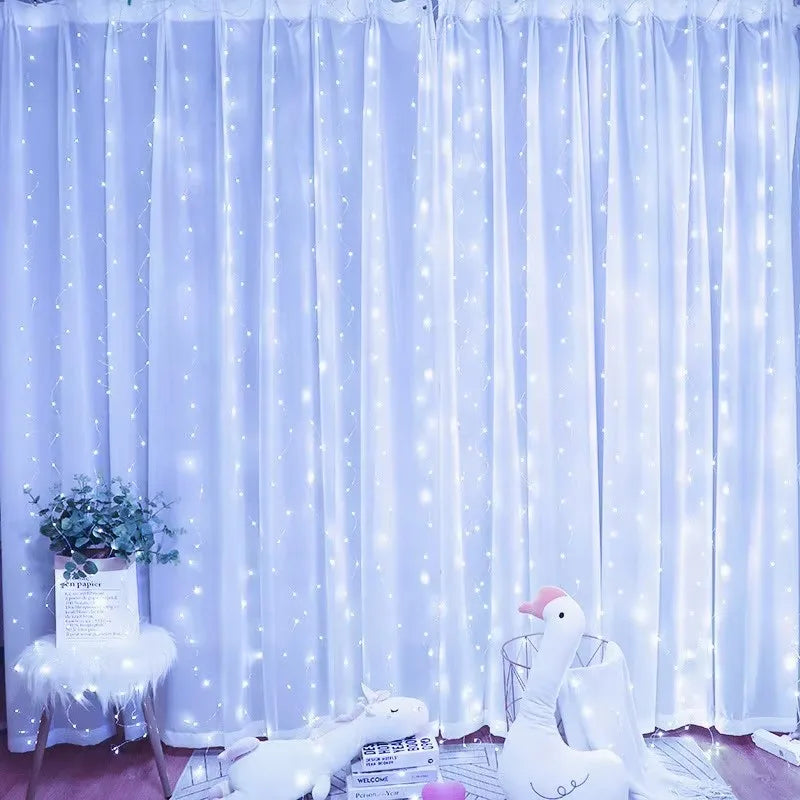 3x3m Curtain Garland Led Lights
