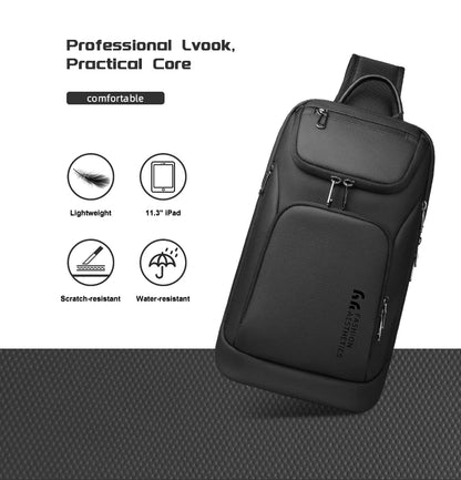 HK Business Crossbody Bag For Men Portable Shoulder Messenger Bags Male Waterproof Travel Short Trip Chest Bag For 11 Inch iPad