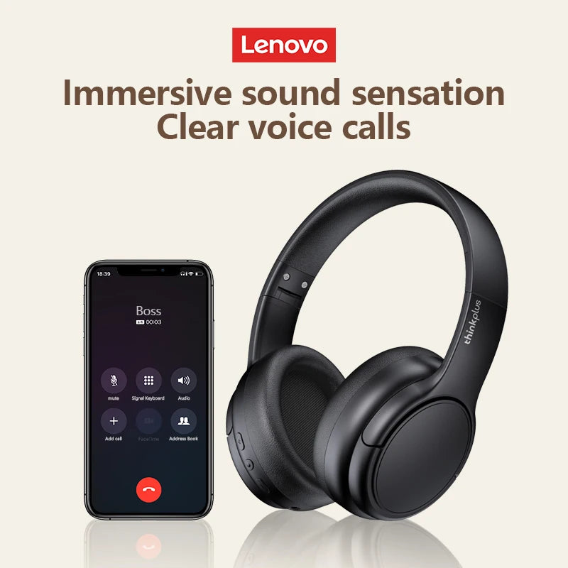 Original Lenovo 5.3 Wireless Bluetooth Headset TH20 Gaming Dual Mode Foldable Sport Headphone HIFI Sound Music Earphone 2023 New