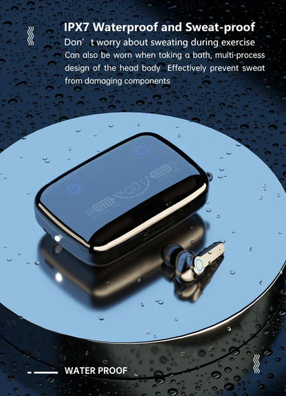 M19 headset TWS Earphone Intelligente Touch Control Wireless Bluetooth-compatible Headphones Waterproof LED Display With Mic