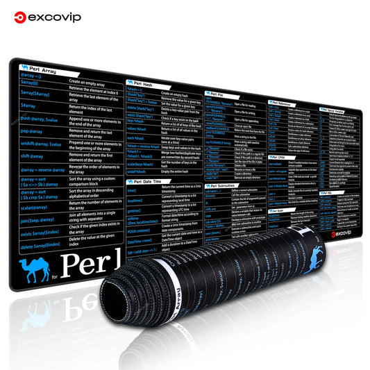 EXCO Perl Programming Mouse Pad Large for System Administration Web Development Engineer Shortcuts Mousepad Computer Desk Mat
