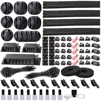 282/352/367 Pcs Cable Organizer Management kit