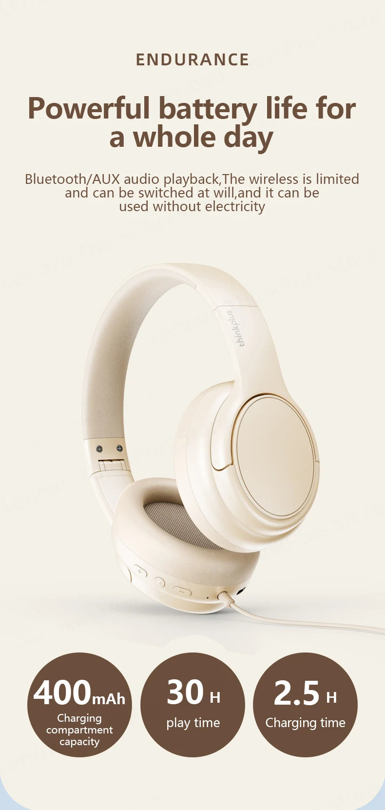 Original Lenovo 5.3 Wireless Bluetooth Headset TH20 Gaming Dual Mode Foldable Sport Headphone HIFI Sound Music Earphone 2023 New