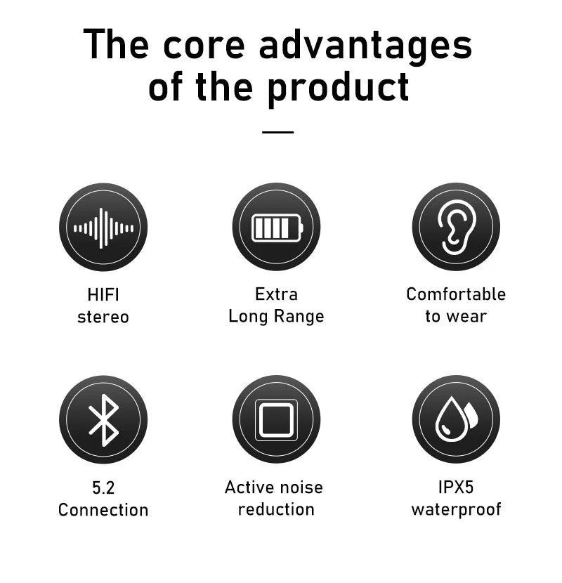 Sony Intelligent Noise Reduction Headset LX102 True Wireless Bluetooth Headphones HIFI Stereo Motion Waterproof Earphones Mic