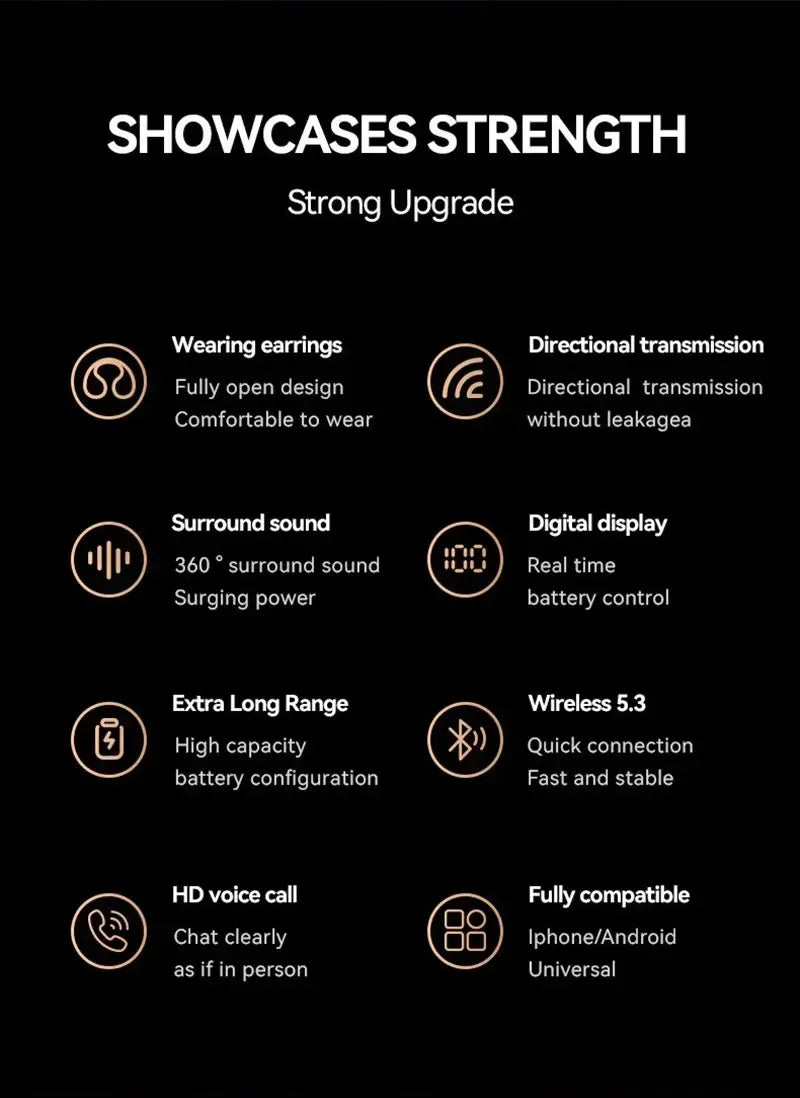 Sony Bone Conduction Wireless Earbuds - Bluetooth Headset with Noise Reduction Mic Sport Charging Earphones