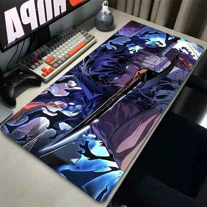 Purple Clouds Mouse Pad XXL PC Cool Anime S-solo L-leveling Desk Mat Large Gamer Cabinet Mousepad Laptop Keyboard Rug Best Gift