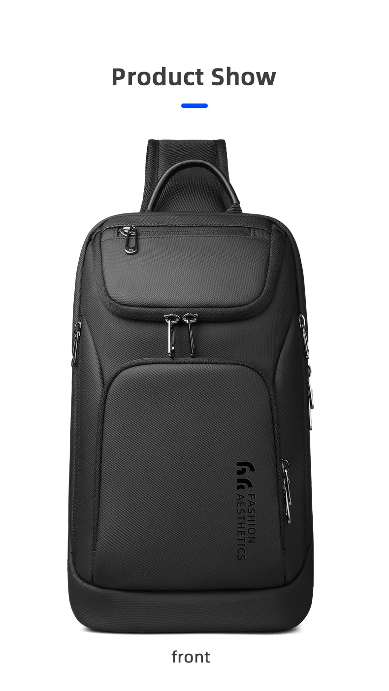 HK Business Crossbody Bag For Men Portable Shoulder Messenger Bags Male Waterproof Travel Short Trip Chest Bag For 11 Inch iPad