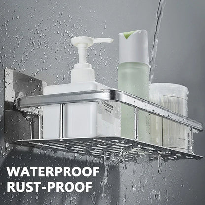 Bathroom Storage - No Drill - Wall Mount - Corner Shelf