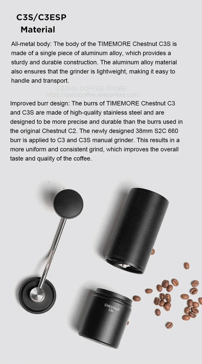 TIMEMORE Chestnut C3S / C3ESP Manual Coffee Grinder