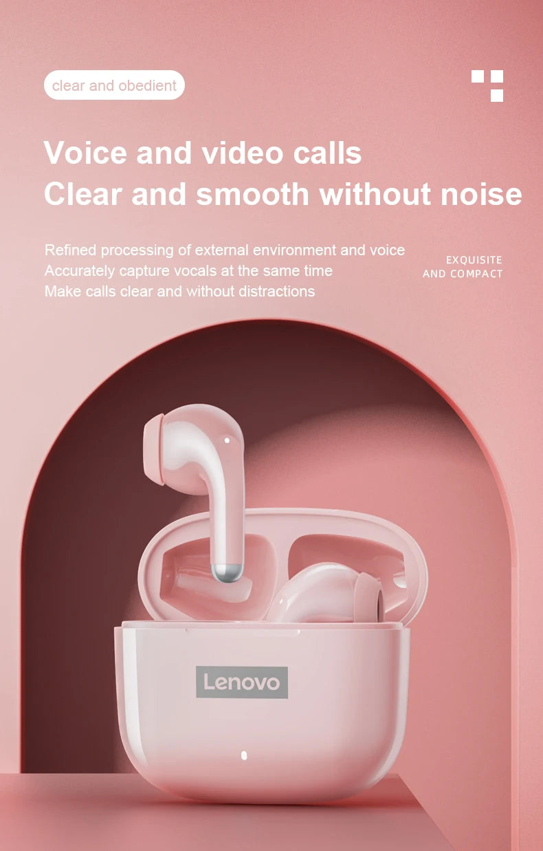 Original Lenovo LP40 Pro Earphones Wireless Bluetooth 5.1 Sport Noise Reduction Headphones Touch Control 250mAH 2022 New Lp40pro