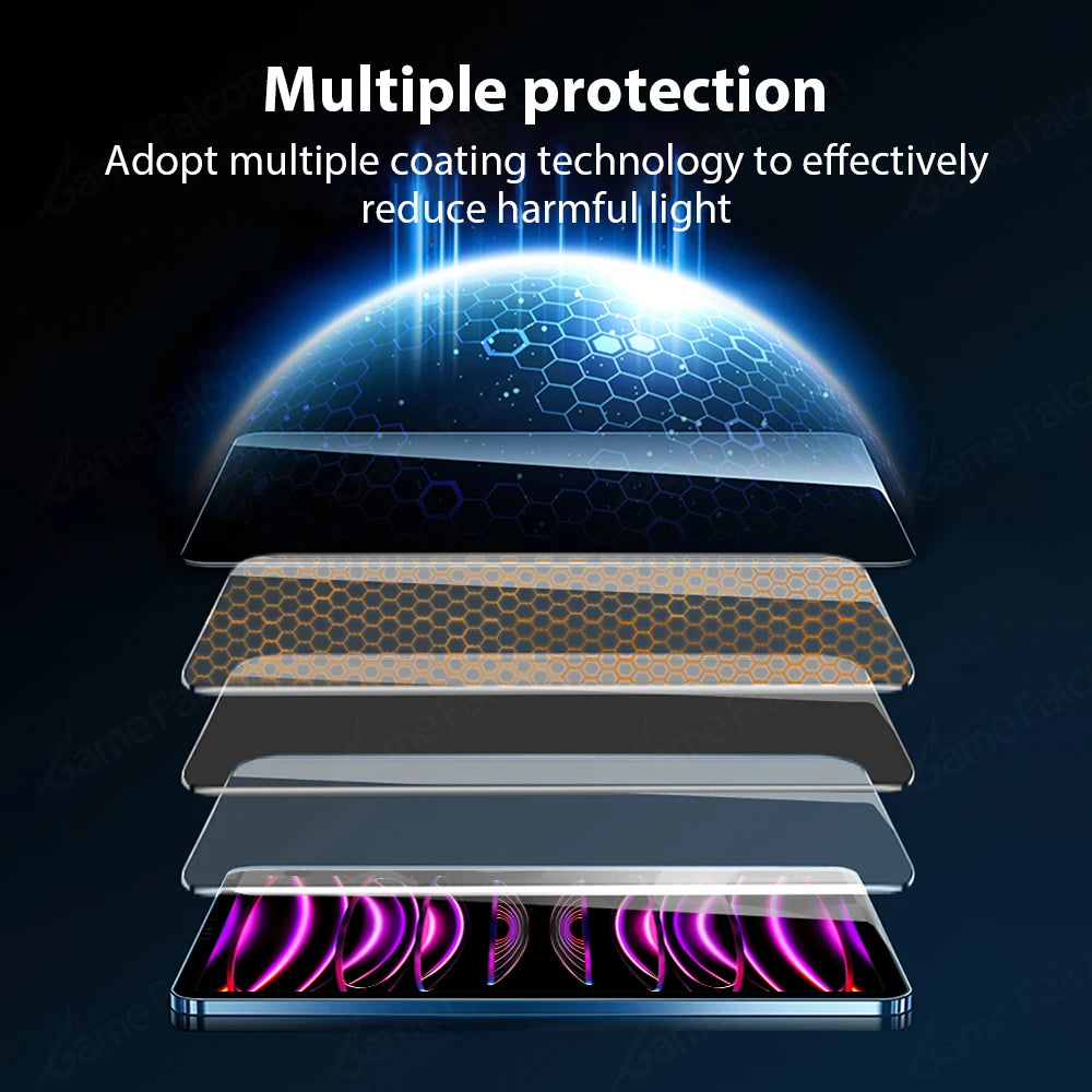Tempered Glass Screen Protector For Ipad Pro 13 M4 2025 12.9 A16 11th Air 11 5 4 M3 M2 10 9 9th 10th 8 Generation Mini 7 6 Film