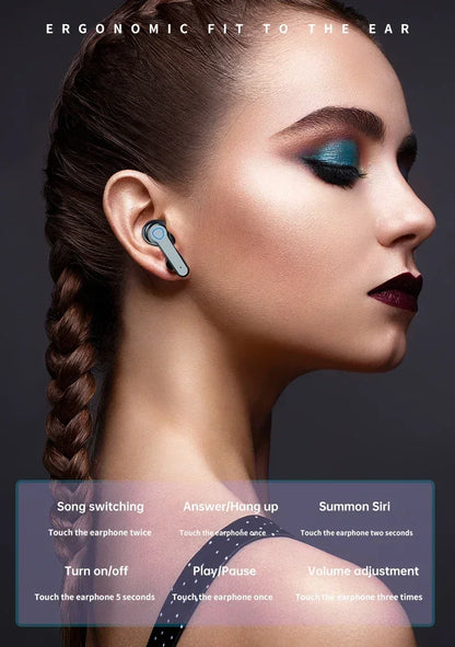 M19 headset TWS Earphone Intelligente Touch Control Wireless Bluetooth-compatible Headphones Waterproof LED Display With Mic