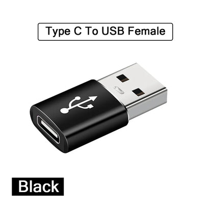 2PCS - USB 3.0 To Type C OTG Charger Adapter Connector and Type-C to USB Male