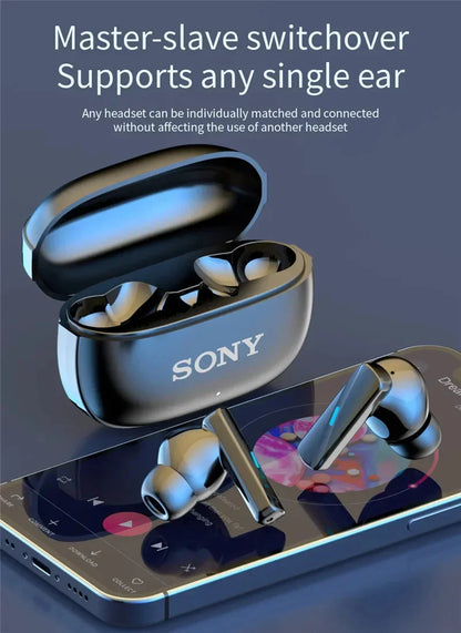 S ony True Wireless Bluetooth Earphones Headphones In-ear Earplugs Waterproof Fitness Motion Music Hedset Flip Cover Earphone