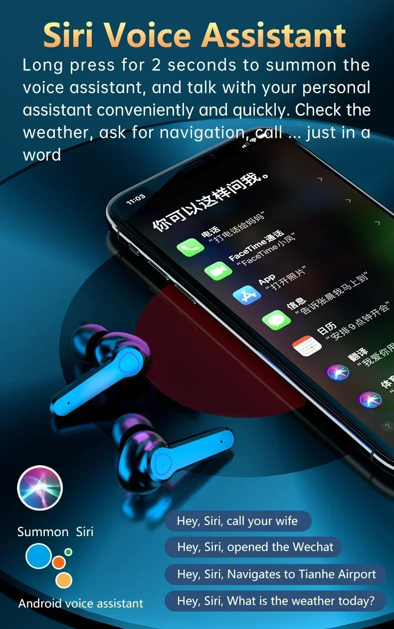 M19 headset TWS Earphone Intelligente Touch Control Wireless Bluetooth-compatible Headphones Waterproof LED Display With Mic