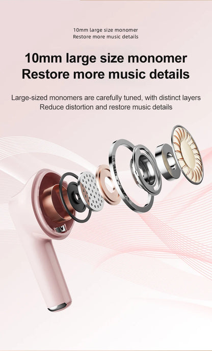 100% Original Lenovo Headphones Wireless Bluetooth 5.2 Earbuds HiFi Stereo Noise Reduction Headphones Touch Control 250mAH New