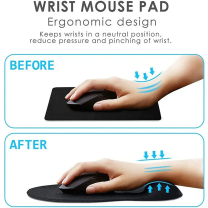 Ergonomic Wrist Rest Mouse Pad - Comfortable Wrist Support