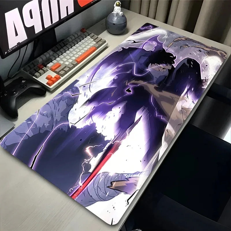 Purple Clouds Mouse Pad XXL PC Cool Anime S-solo L-leveling Desk Mat Large Gamer Cabinet Mousepad Laptop Keyboard Rug Best Gift