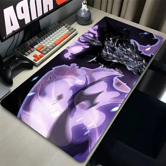 Purple Clouds Mouse Pad XXL PC Cool Anime S-solo L-leveling Desk Mat Large Gamer Cabinet Mousepad Laptop Keyboard Rug Best Gift