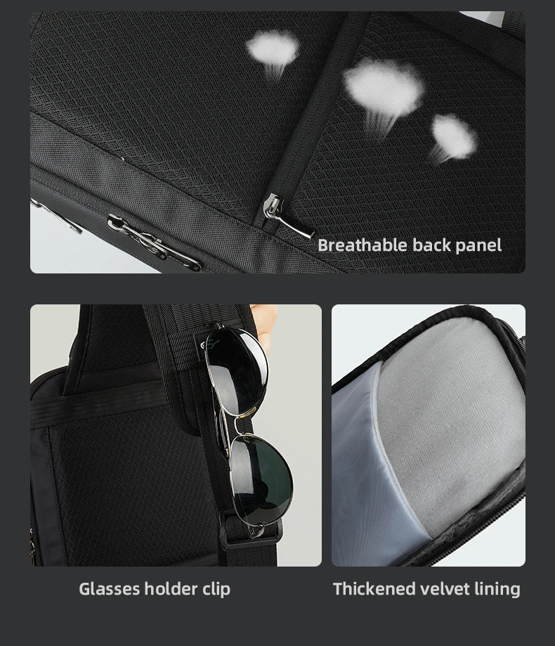 HK Business Crossbody Bag For Men Portable Shoulder Messenger Bags Male Waterproof Travel Short Trip Chest Bag For 11 Inch iPad