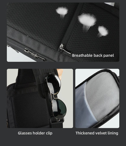 HK Business Crossbody Bag For Men Portable Shoulder Messenger Bags Male Waterproof Travel Short Trip Chest Bag For 11 Inch iPad