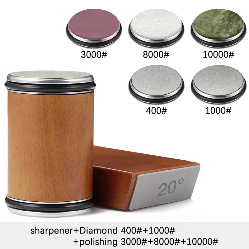 Rolling Knife Sharpener Magnetic Knife Holder Diamond Sharpening Stone Kit