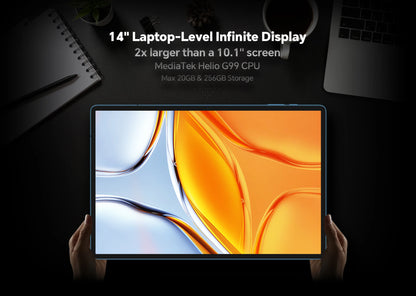 Teclast T70 Tablet 14" FHD Display Android 14 MTK Helio G99 8GB+256GB 10000mAh Battery 18W 4G LTE Global Version