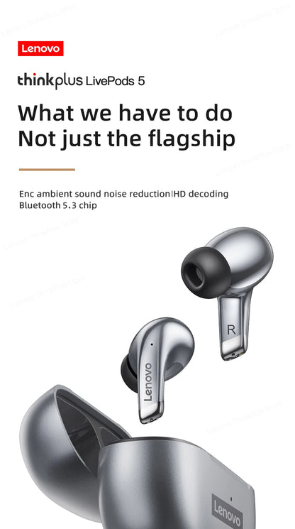Original Lenovo LP5 TWS Wireless Bluetooth Earphone Long Battery Life Sports Headphone Dual Mode Gaming HD Call Headset With Mic