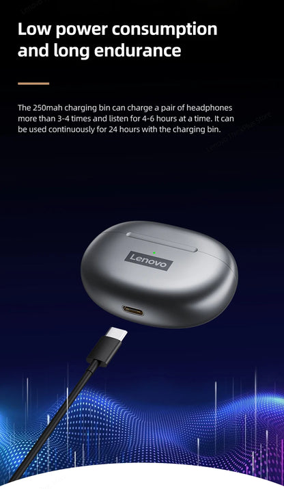 Original Lenovo LP5 TWS Wireless Bluetooth Earphone Long Battery Life Sports Headphone Dual Mode Gaming HD Call Headset With Mic