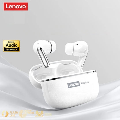 Lenovo LE208 Wireless Bluetooth 6.0 Leather Headphones HiFi Lossless Sound Noise Reduction Earphone Low Latency Gaming Earbuds