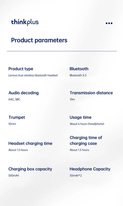 Original Lenovo XT80 Sports Wireless Earphones with Mics