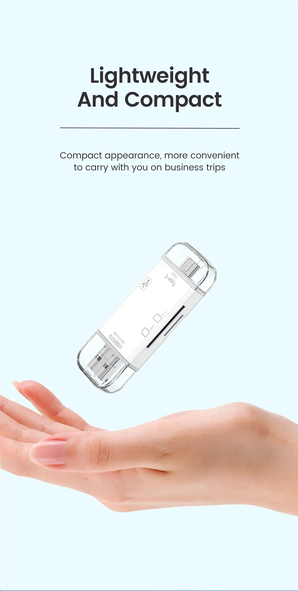 6-in-1 Type-C Card Reader – Fast & Versatile Data Transfer
