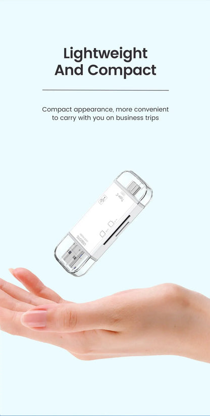 6-in-1 Type-C Card Reader – Fast & Versatile Data Transfer