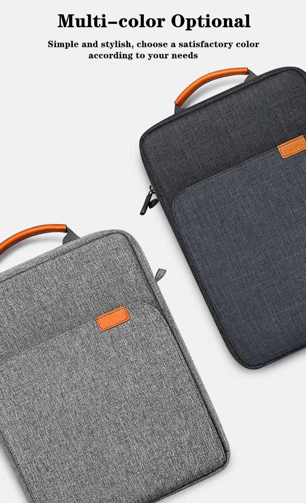 Tablet Bag For iPad Pro 12.9 iPad Air 11 13 2024 Pouch Case For iPad 7 8 9 10th Generation Air 5 4 3 Portable Sleeve Tablet Bag