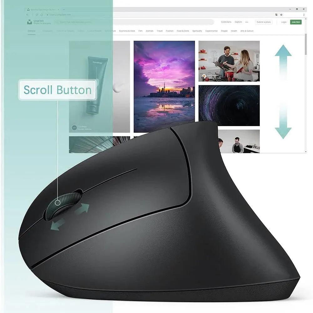 Ergonomic 2.4GHz Wireless Optical Vertical Mouse