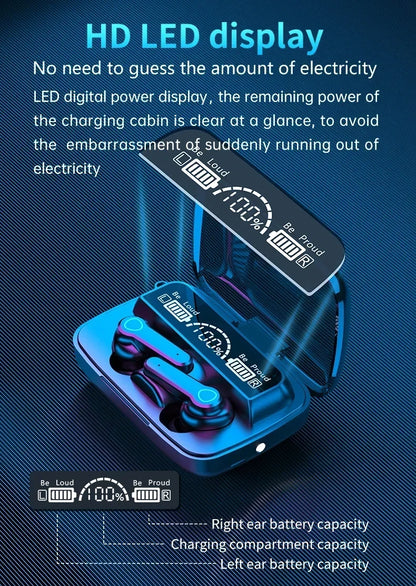M19 headset TWS Earphone Intelligente Touch Control Wireless Bluetooth-compatible Headphones Waterproof LED Display With Mic