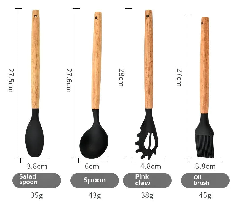 12-Piece Silicone Kitchen Utensil Set