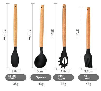 12-Piece Silicone Kitchen Utensil Set