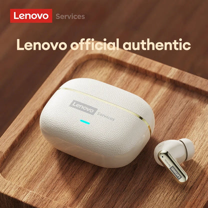Lenovo LE208 Wireless Bluetooth 6.0 Leather Headphones HiFi Lossless Sound Noise Reduction Earphone Low Latency Gaming Earbuds