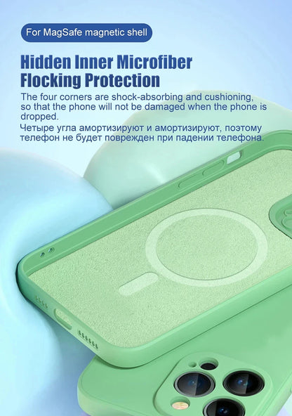Original Wireless Charging For Magsafe Liquid Silicone Bumper Case For iPhone