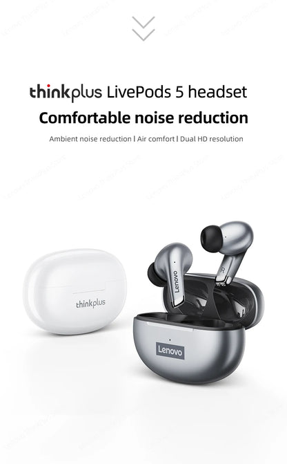 Original Lenovo LP5 TWS Wireless Bluetooth Earphone Long Battery Life Sports Headphone Dual Mode Gaming HD Call Headset With Mic