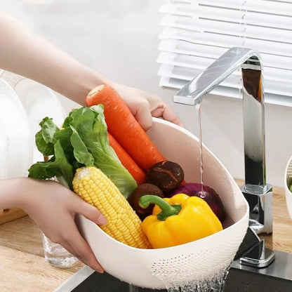 2-In-1  Rice Washing Bowl and Strainer