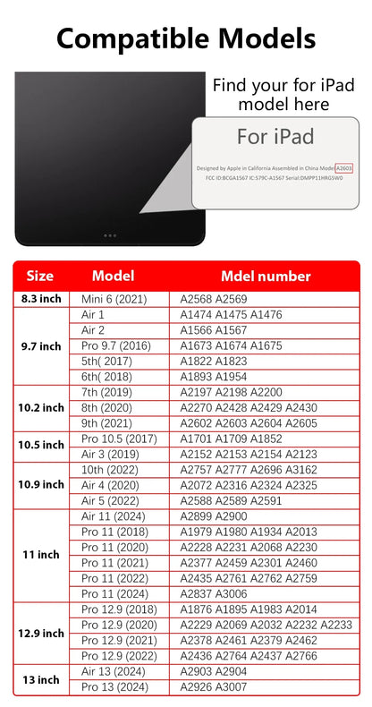 For iPad Air Case 2025 iPad 11th Gen 11 Air4 Air6 Air5 Air7 10.9 in 10.2 iPad Pro 11 13  Inch Case with Pencil Holder M2 M3 A16