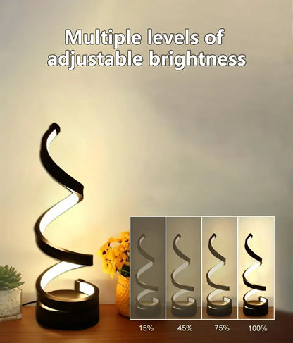 Modern LED Spiral Table Lamp