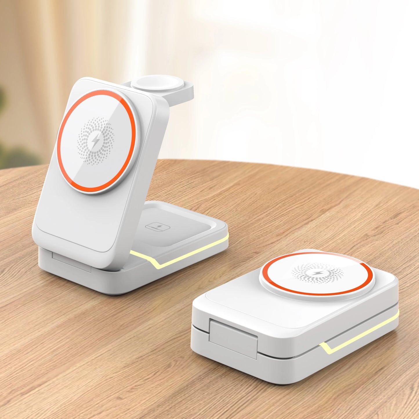 Magnetic Wireless Charger For iPhone 16 15 14 13 12 Pro Max/Mini/Plus/ iWatch/Airpods Foldable Wireless Charging Station 3 IN 1